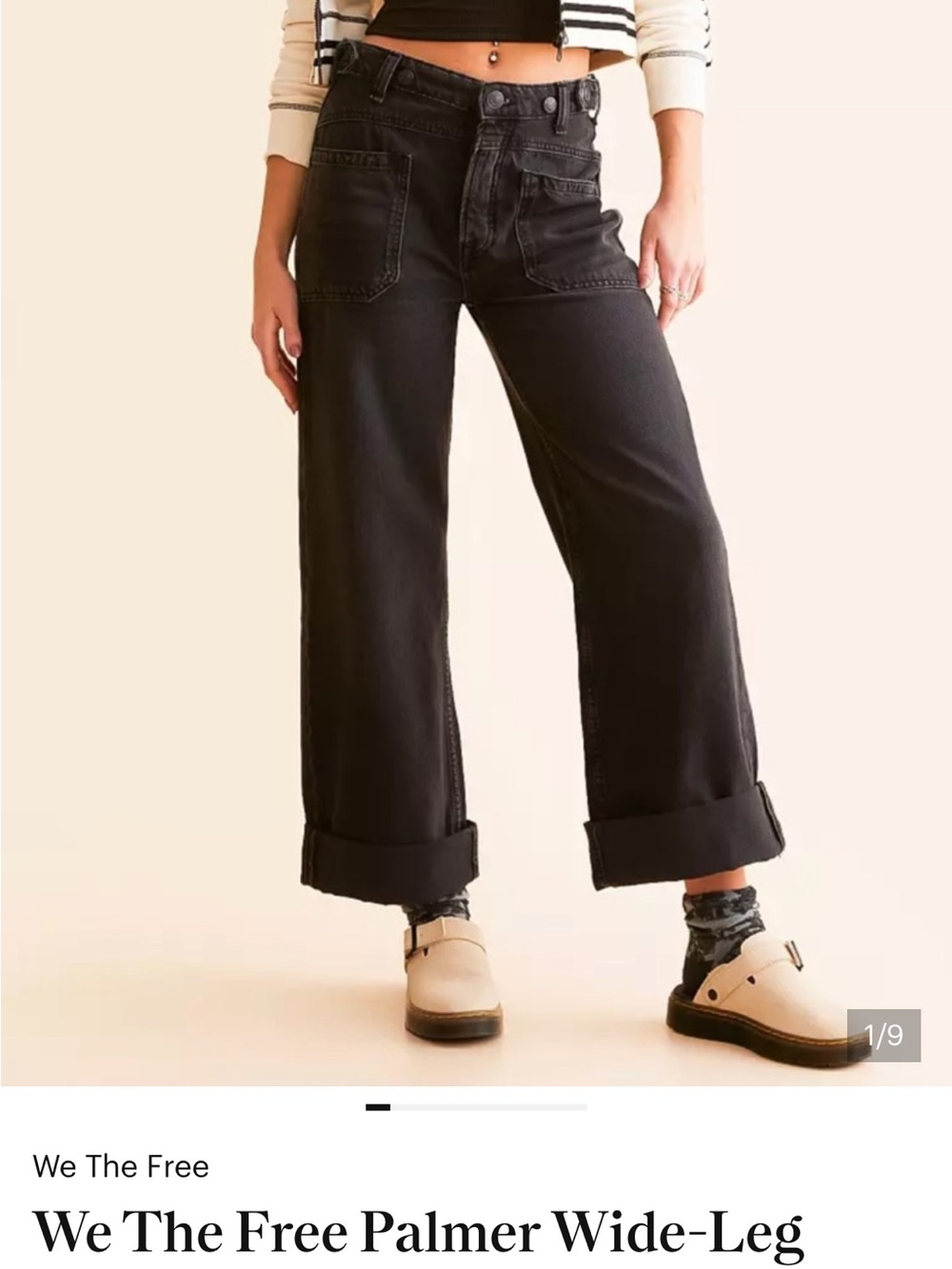 We The Free Palmer Wide-Leg Jeans in Black